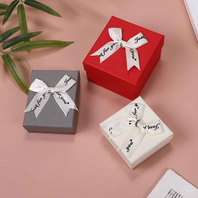 Caixa de presente de jóias de assistência quadrada personalizada 