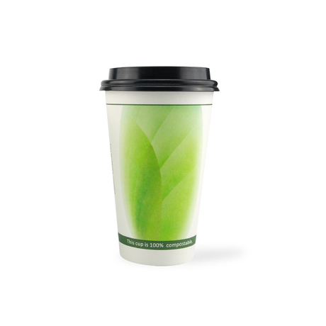 3oz-32oz PLA PLA ECO-FILIDADE DUPLA PAREDE DUPLO RAMPLE PARECE COLO HOT DRINK CHUSLE COM MANEIRAS E COMPENHAS