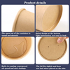 Tire Kraft Paper Salad Bowl com tampa de estimação