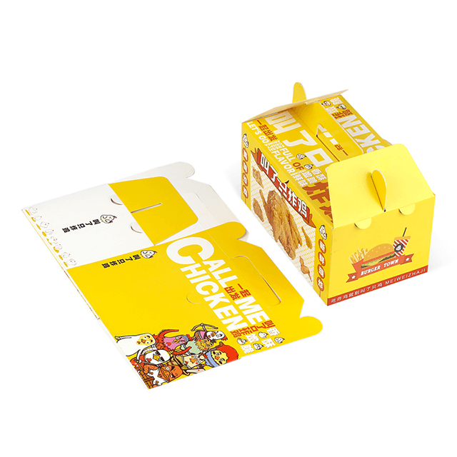 Caixa de papel de frango frito francês