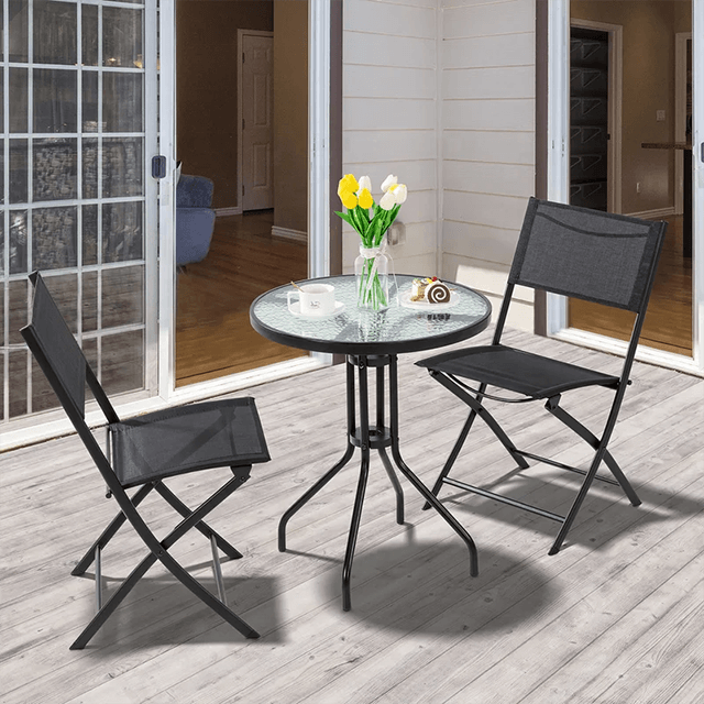 Mesa quadrada de cadeira de aço dobrável mesa e cadeira