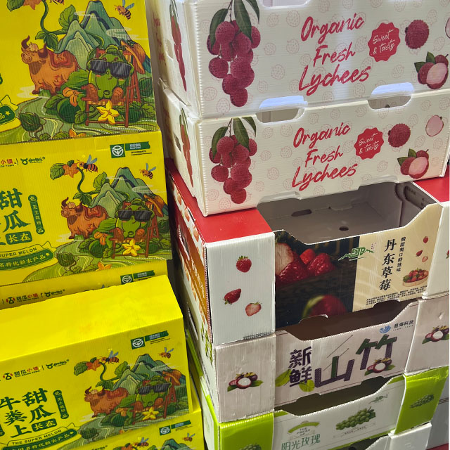 Caixa de frutas de plástico de rolamento de rolamentos de pedra de rolamento ambiental de gado ambiental