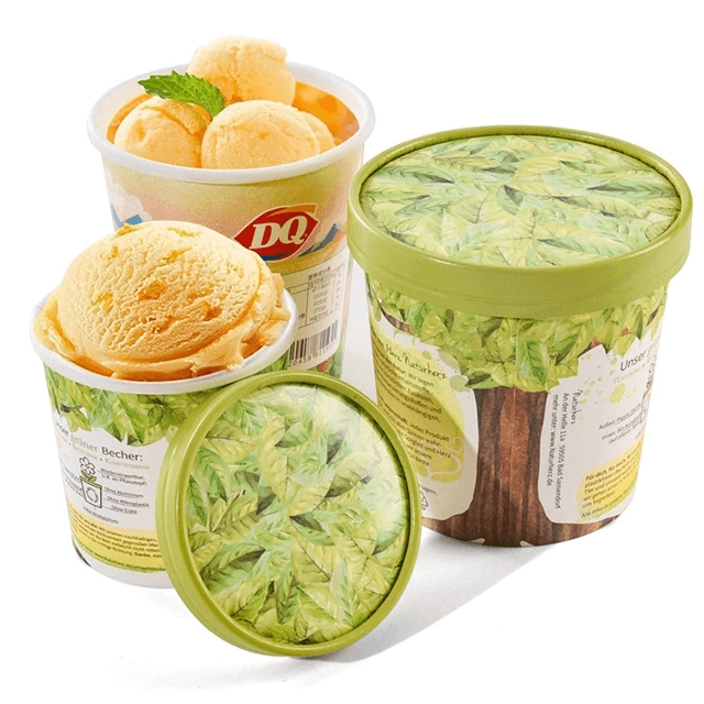  Cream de sorvete com colher de tampa