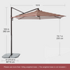 10ft ao ar livre premium pátio cantilever guarda -chuva