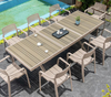 Mesa de jantar e cadeiras de terraço para pátio de lazer