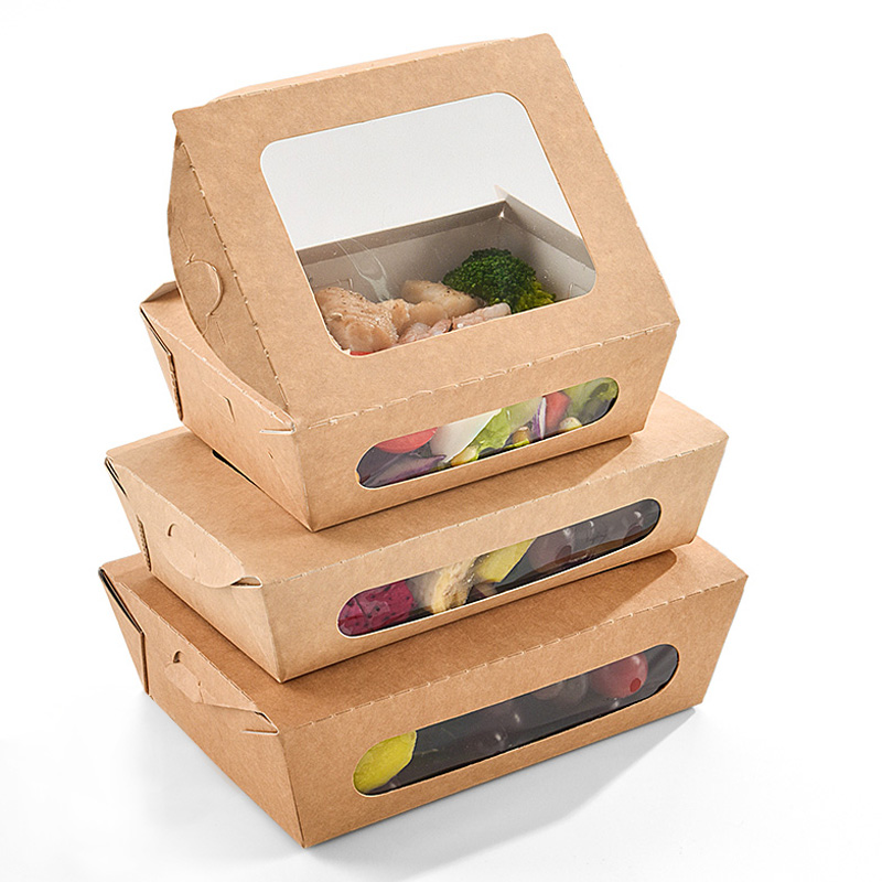 Recipientes de fast food personalizados embalagem de papel para levar