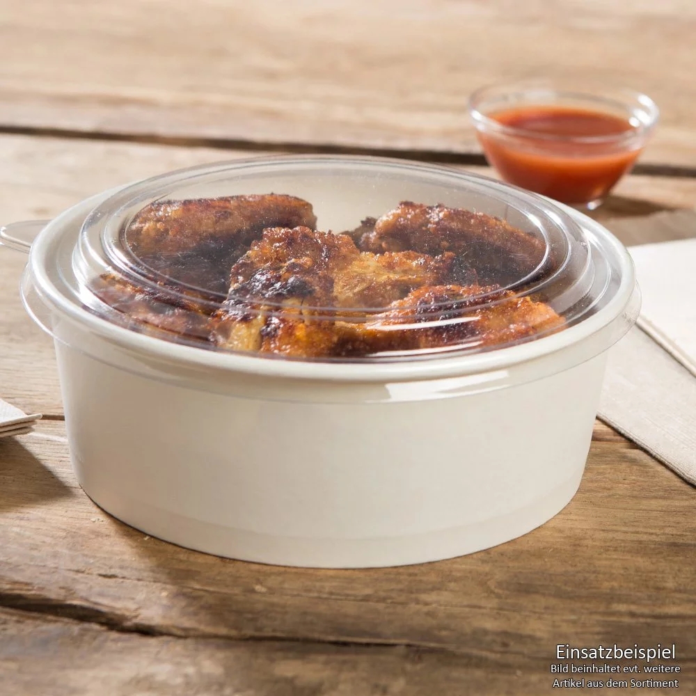 Tire Kraft Paper Salad Bowl com tampa de estimação
