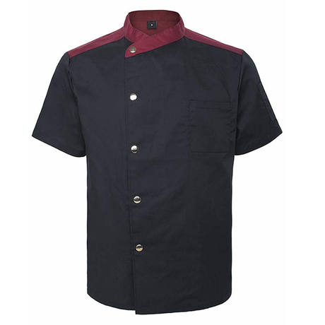 Uniformes de restaurante branco preto curtos