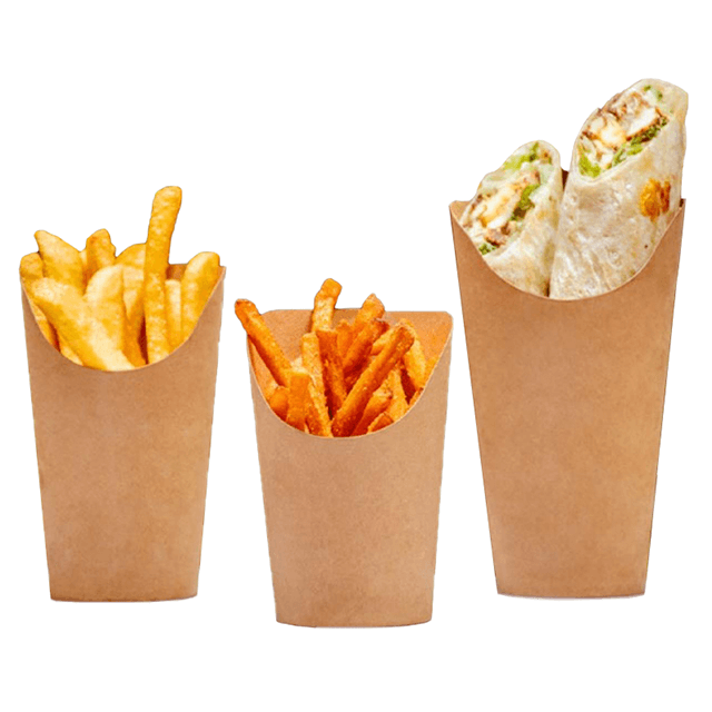 Takeaway Kraft Frie Fries Paper Cups