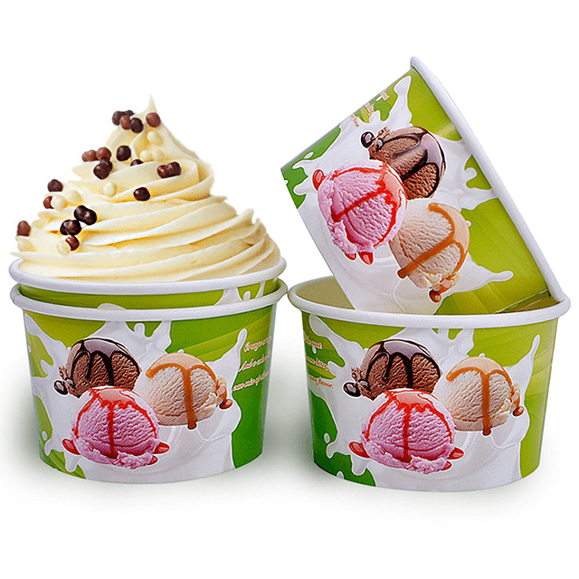  Cream de sorvete com colher de tampa