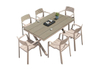 Mesa de jantar e cadeiras de terraço para pátio de lazer