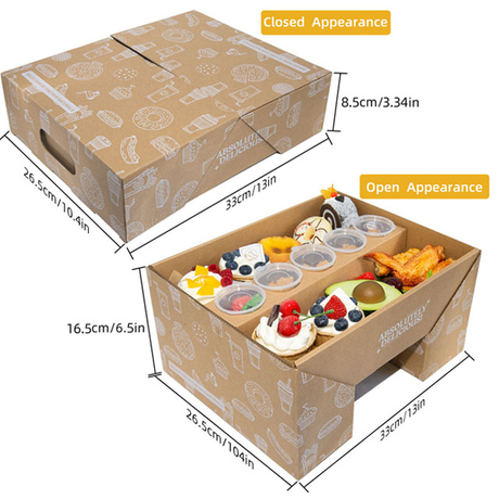Proteção ambiental por atacado Kraft Paper Takeaway Lanch