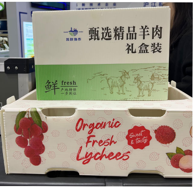 Caixa de frutas de plástico de rolamento de rolamentos de pedra de rolamento ambiental de gado ambiental