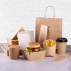 Recipientes de fast food personalizados embalagem de papel para levar